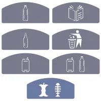 Poubelle tri sélectif robuste sécurisée adaptable