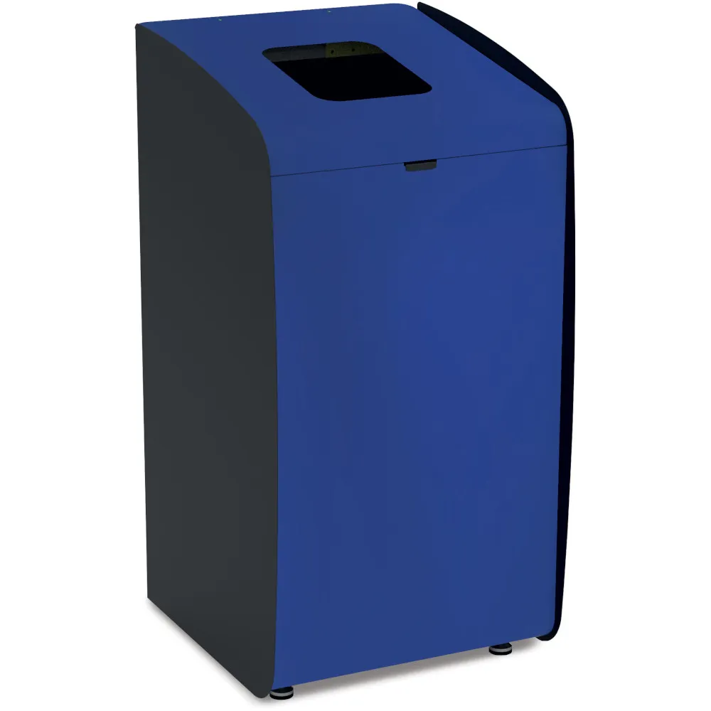 Borne déchets modulaire bleue pour tri efficace