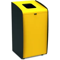 Borne modulaire jaune pour tri efficace des déchets
