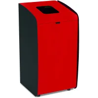 Borne déchets modulaire rouge recyclage tri facile