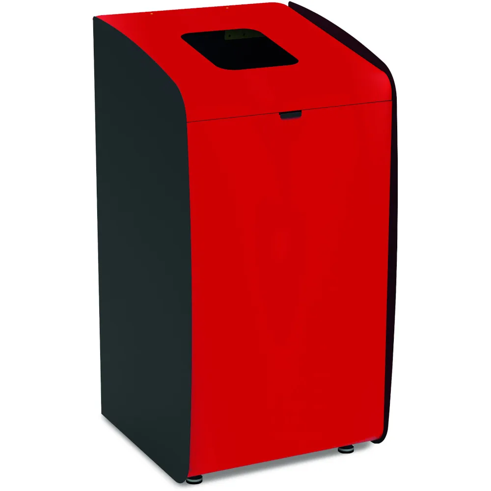 Borne déchets modulaire rouge recyclage tri facile