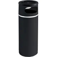 Cendrier corbeille plastique ignifugé 25 litres noir