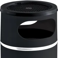 Cendrier corbeille plastique ignifugé 25 litres noir