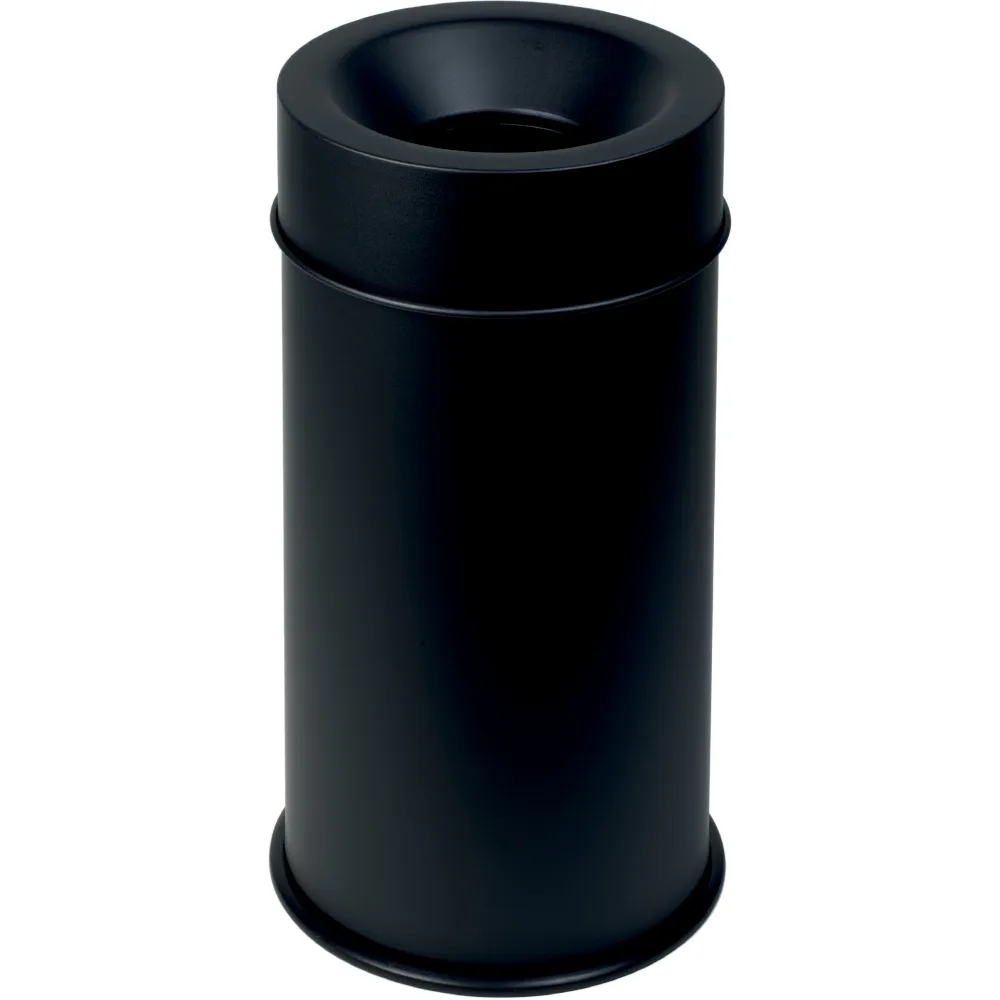 Poubelle antifeu noire capacité 90L sécurité maximale