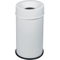Poubelle blanche antifeu capacité 50L sécurité robuste