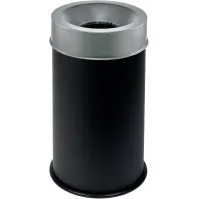 Poubelle antifeu noire