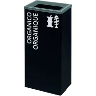 Poubelle tri-sélectif grise design fonctionnelle 42L