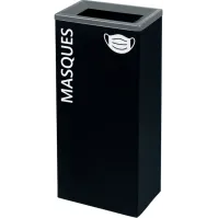 Corbeille tri-sélectif grise design fonctionnel 42L