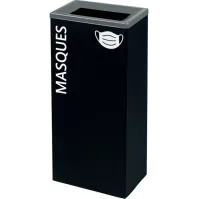 Corbeille tri-sélectif grise robuste esthétique 60L fonctionnelle