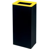 Corbeille tri-sélectif jaune durable 42 litres rectangulaire