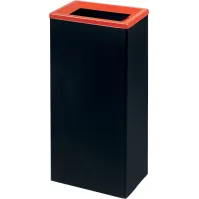 Corbeille tri-sélectif rouge durable 42L design épuré