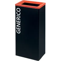 Corbeille rouge tri sélectif robuste 42L rectangulaire