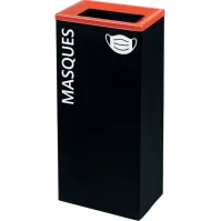 Corbeille tri-sélective rouge 42L durable et esthétique