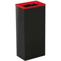 Poubelle rouge tri sélectif robuste 60 litres rectangulaire