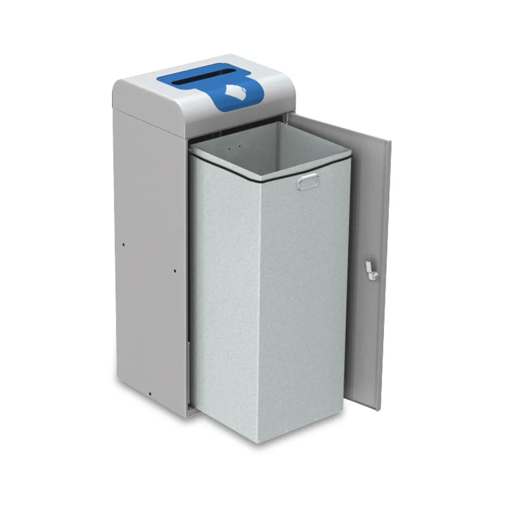 Corbeille 75 litres ouverture tri-sélectif
