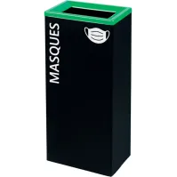 Corbeille verte tri sélectif 42L design fonctionnelle