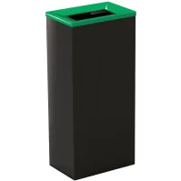Corbeille verte tri-sélectif 60L design rectangulaire