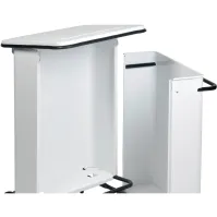 Poubelle bleue mobile 110L pédale acier robuste hygiénique