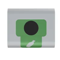 Corbeille couvercle vert pour bouteille