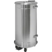 Poubelle inox ronde 90L HACCP cuisine pro