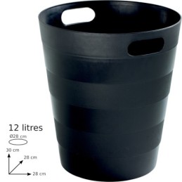 Corbeille recyclée éco-responsable 12L robuste et durable