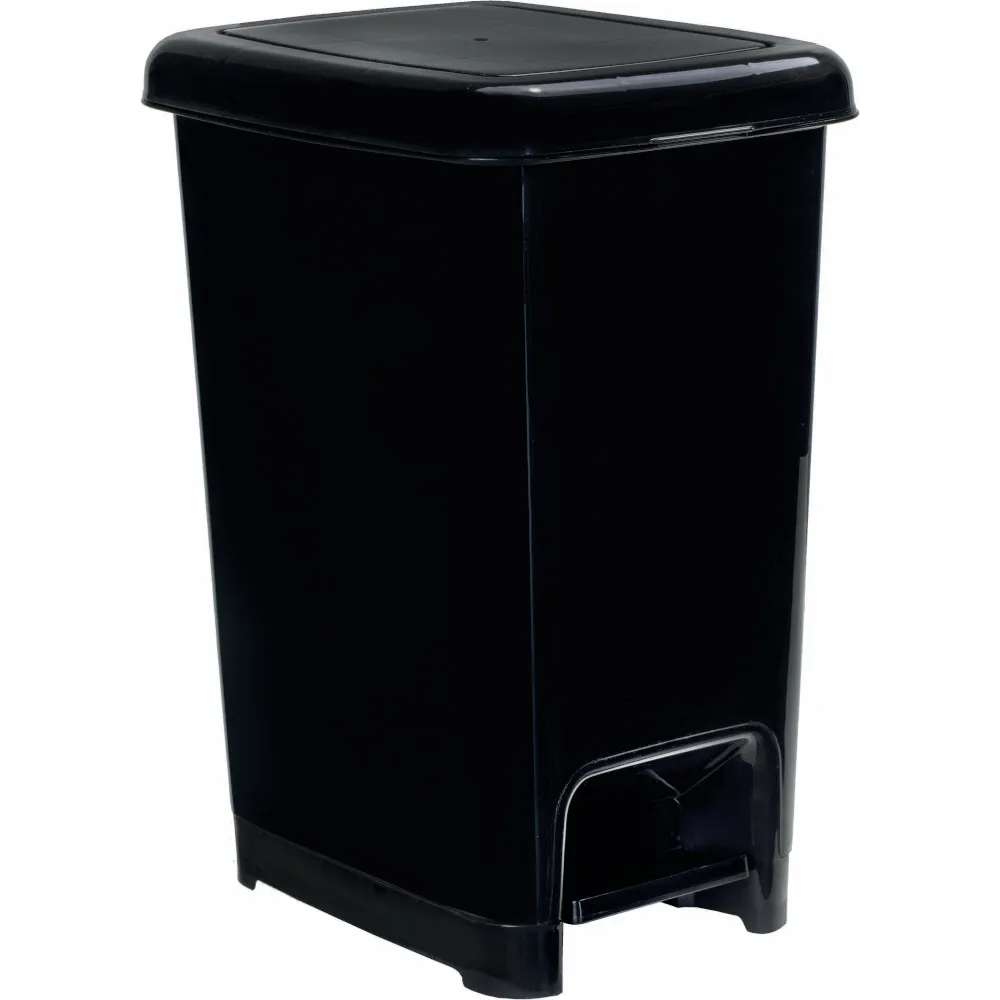 Poubelle noire à pédale 10L lot de 18