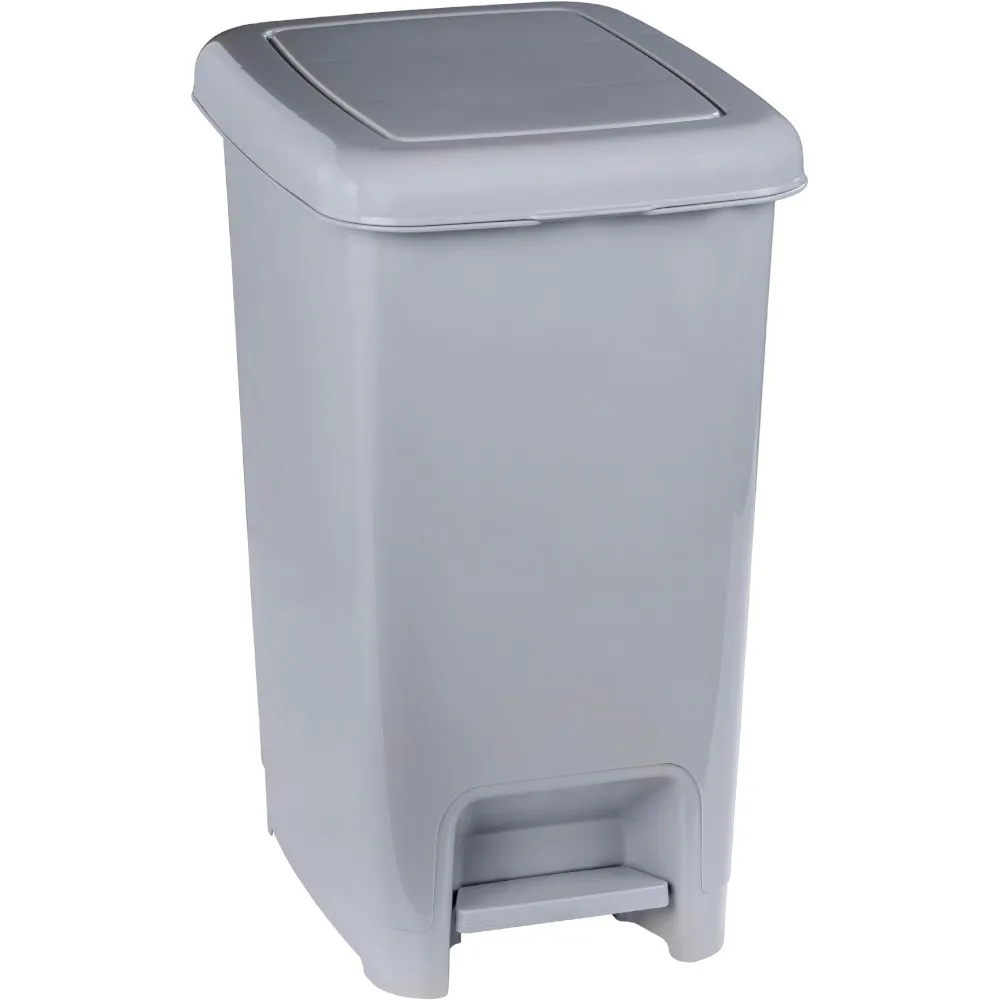 Poubelle grise à pédale capacité 25L design épuré