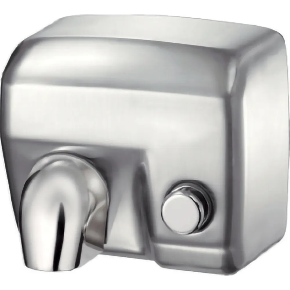 Sèche-mains électrique brossé activation par bouton