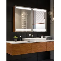 Armoire miroir LED sur mesure éclairage intelligent rangement