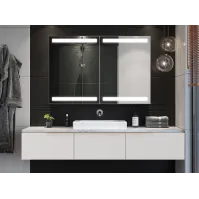 Armoire miroir LED éclairage innovant rangement personnalisable