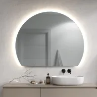 Miroir LED rond ajustable éclairage personnalisable