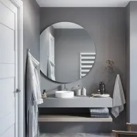 Miroir rond fendu design contemporain minimaliste