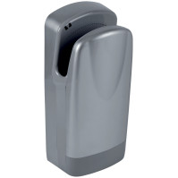 Sèche-mains gris métallisé à air pulsé rapide