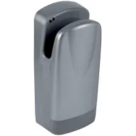 Sèche-mains gris métallisé à air pulsé rapide