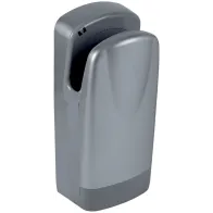 Sèche-mains gris métallisé à air pulsé rapide