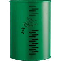 Corbeille cylindrique verte pivotante design moderne pratique