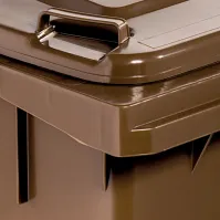 Roulettes container 120 litres bleu