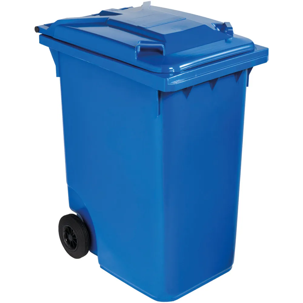 Poubelle bleue à roulettes grande capacité 360 litres