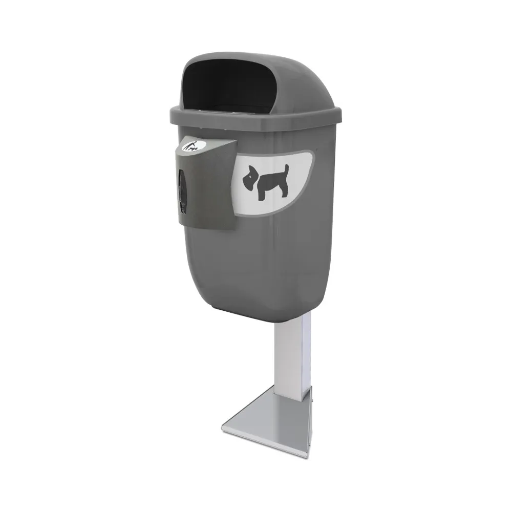 Poteau à fixer pour corbeille canine 50 litres