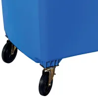 Poubelle bleue robuste 1100L mobile résistante UV