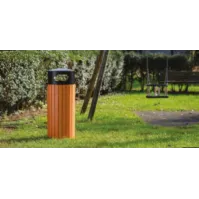 Grande corbeille d'espace vert en bois