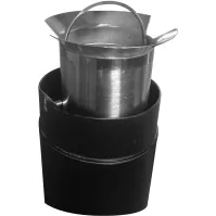 Cendrier rond élégant acier inoxydable sécurisé extérieur