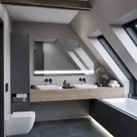 miroir sous comble lumineux