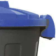 Bac rond à couvercle bleu clippable 25L recyclé