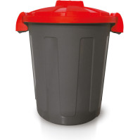 Bac rond rouge avec couvercle clipsable