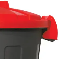 Bac rond rouge clipsable écologique en plastique recyclé