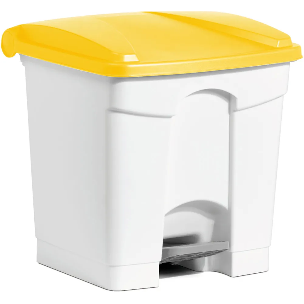 Poubelle plastique pédale 30L jaune
