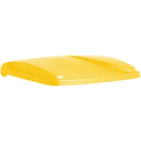 Poubelle plastique jaune 30L à pédale pour tri sélectif