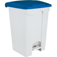 Poubelles à pédale tri sélectif bleues 45 litres lot 3