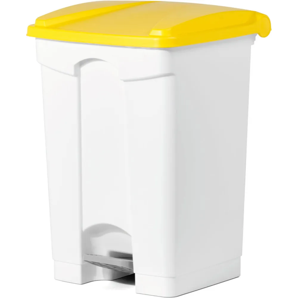 Poubelle tri sélectif 45L jaune à pédale lot de 3